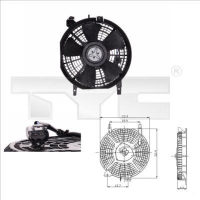 TYC ventilátor, motorhűtés 836-0002