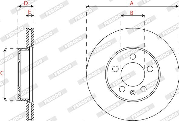 FERODO DDF2663C Brake Disc