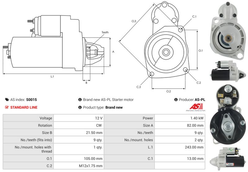 Starter, AS-PL S0015