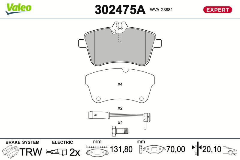 This part match OEM code: 1694200120