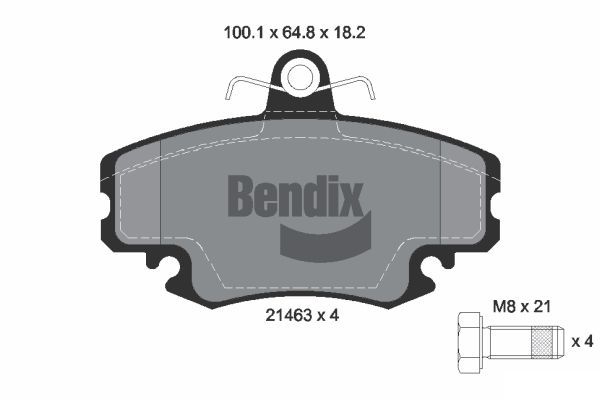 BENDIX Braking fékbetétkészlet, tárcsafék BPD1468