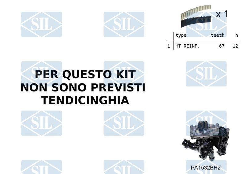 Saleri SIL Vízpumpa + fogasszíj készlet K1PA1532BH2