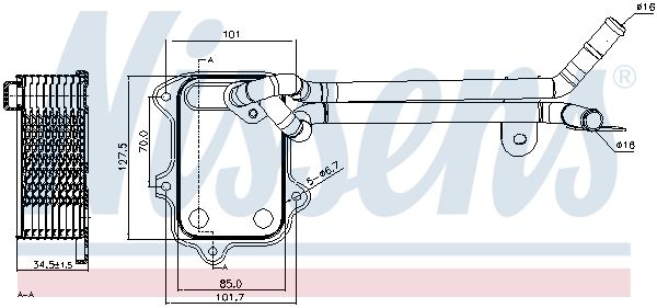 NISSENS 90679 Oil Cooler, engine oil