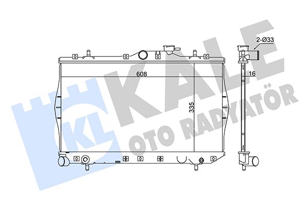 KALE HYUNDAI Радиатор охолодження Accent 1.3/1.5 94-