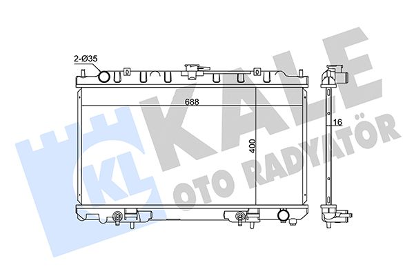 KALE NISSAN радіатор охолодження Maxima QX IV 2.0/3.0 00-