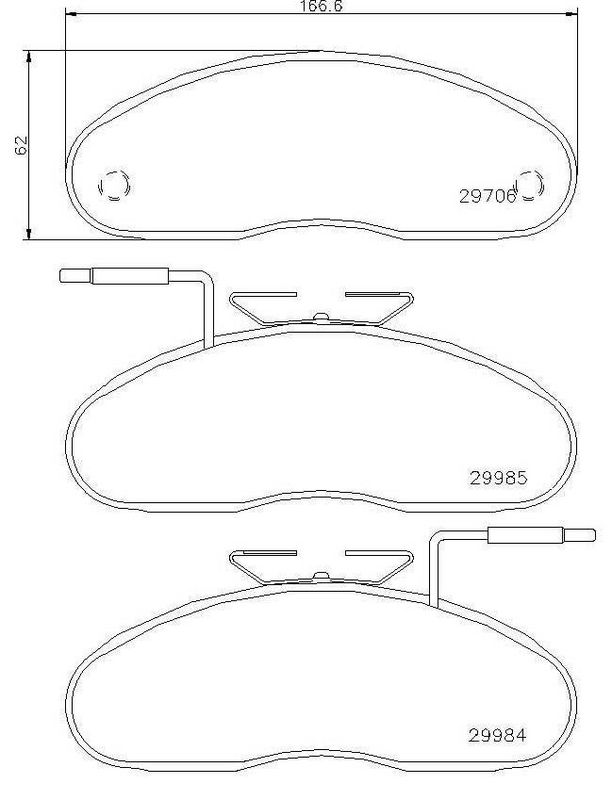 BREMBO P56019 Diskinių stabdžių kaladėlių komplektas