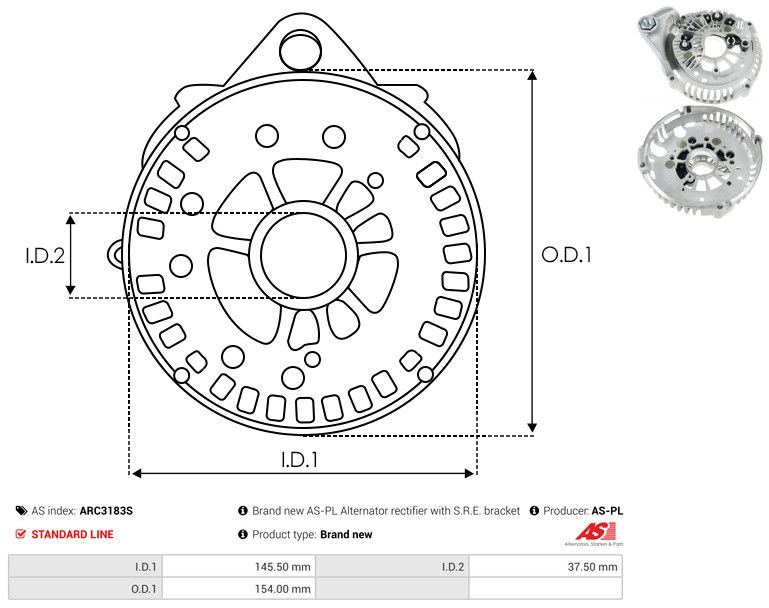 Kaitsekate, generaator, AS-PL ARC3183S
