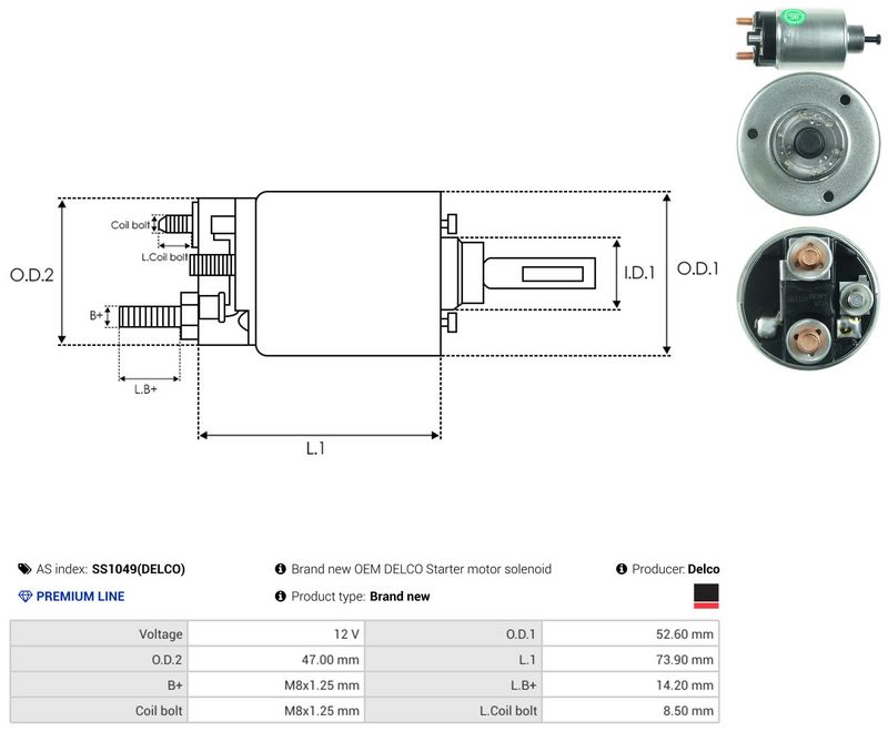 AS-PL SS1049(DELCO) Solenoid Switch, starter