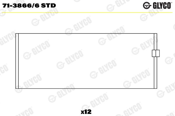 Підшипник шатуна, Glyco 71-3866/6STD