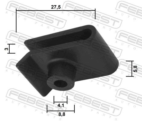 Затискач, декоративна/захисна накладка, Febest 88570-072