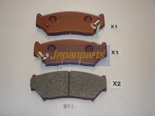 JAPANPARTS Stabdžių trinkelių rinkinys, diskinis stabdys