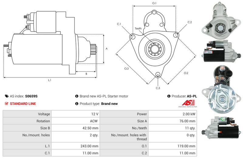 AS-PL S0659S Starter