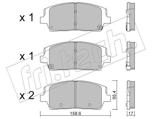 fri.tech. 1244.0 Brake Pad Set, disc brake