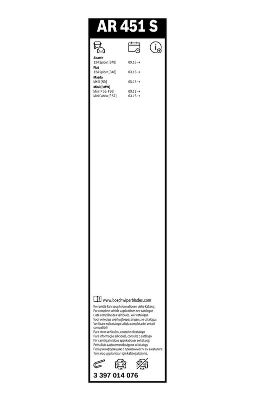BOSCH 3 397 014 076 Wiper Blade