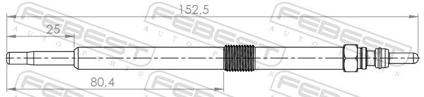 Свічка розжарювання, Febest 24642-003