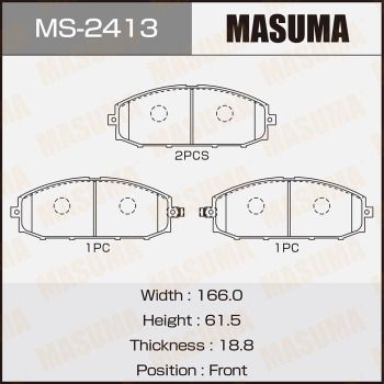 Комплект гальмівних колодок, Masuma MS-2413