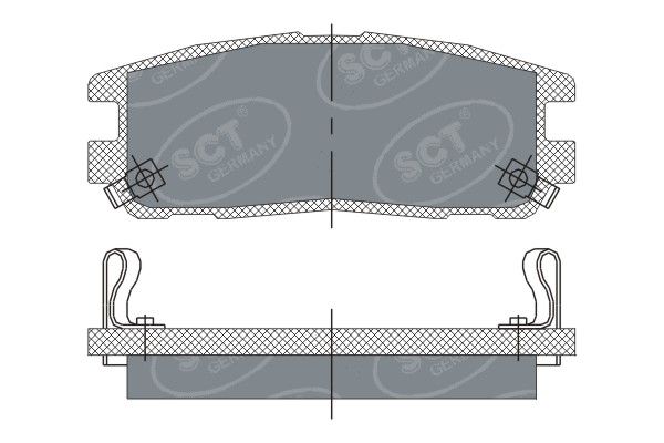 SCT - MANNOL fékbetétkészlet, rögzítőfék SP 248 PR