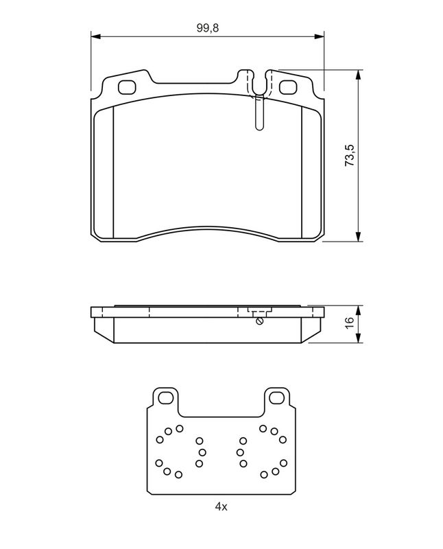 BOSCH 0986424170 Brake Pad Set, disc brake