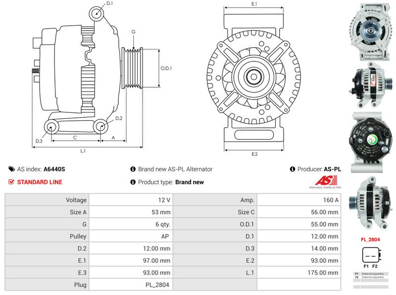 AS-PL A6440S Alternator