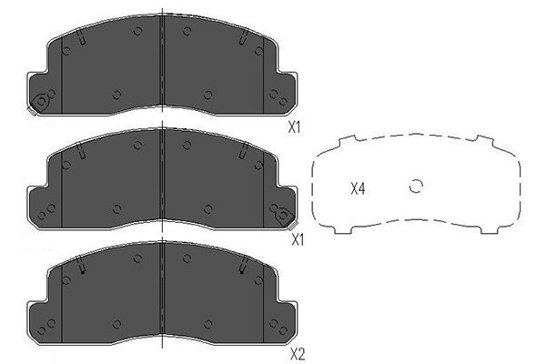 KAVO PARTS fékbetétkészlet, tárcsafék KBP-9088