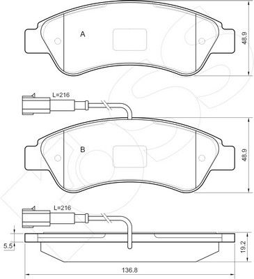 1-GNC R-1592 - Brake Pad Set, disc brake