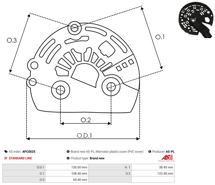 Kaitsekate, generaator, AS-PL APC0025