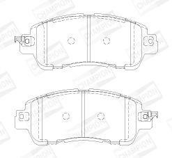 Комплект гальмівних накладок, дискове гальмо, Champion 573801