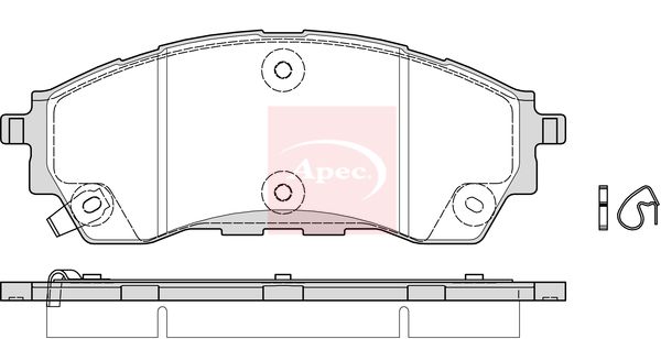 APEC Brake Pad Set, disc brake PAD2343