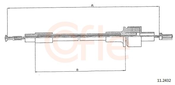 Тросовий привод, привод зчеплення, Cofle 11.2432