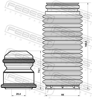 FEBEST HSHB-FDF-KIT Dust Cover Kit, shock absorber