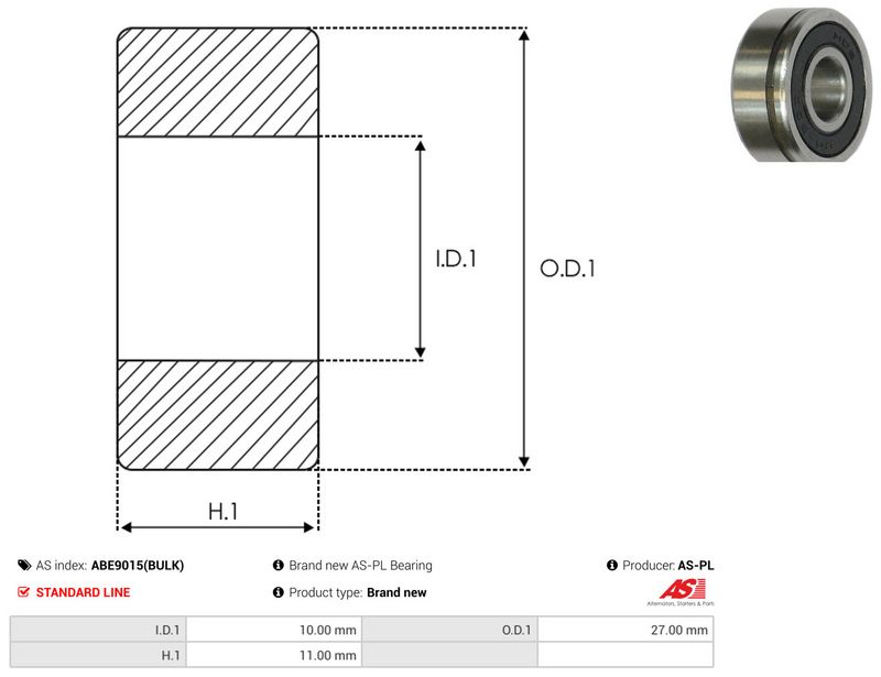AS-PL ABE9015(BULK) Bearing