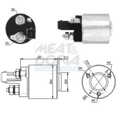 MEAT & DORIA Magneetschakelaar, startmotor 46105