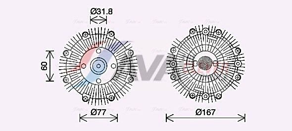 AVA QUALITY COOLING kuplung, hűtőventilátor DNC446