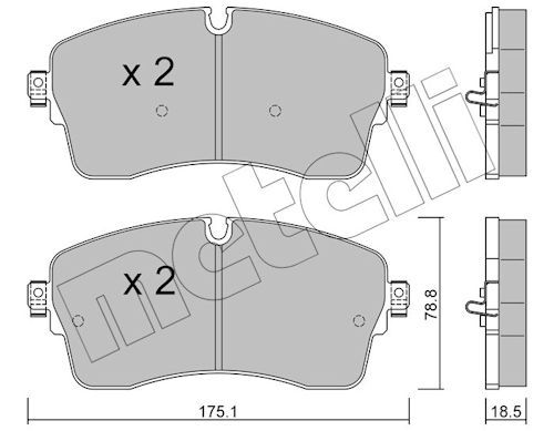 Plaquettes+de+frein+à+disque METELLI 22-1250-1