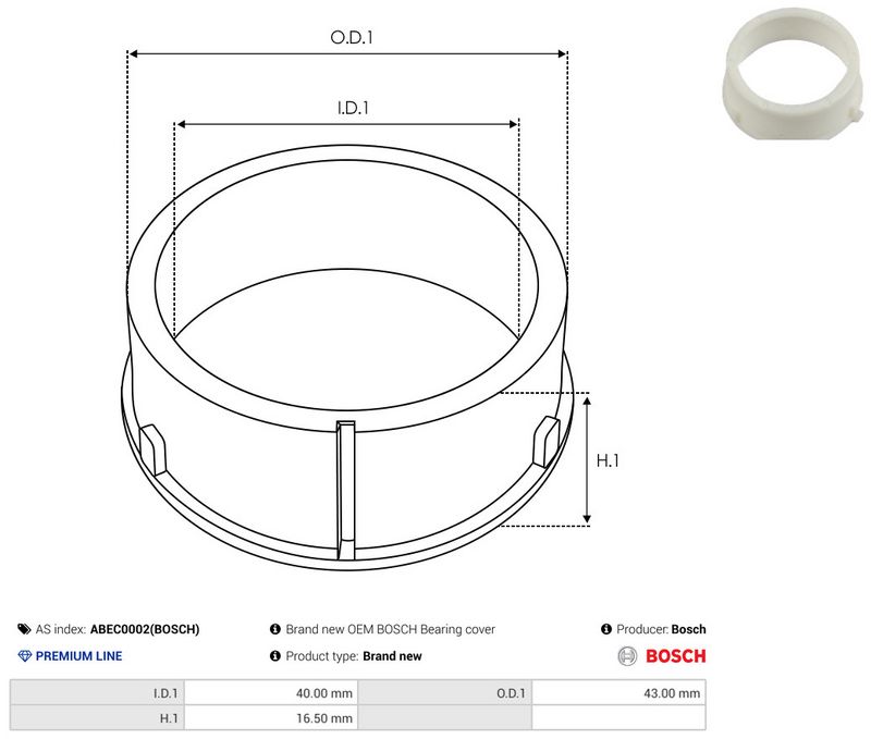 AS-PL ABEC0002(BOSCH) Protective Cap, alternator