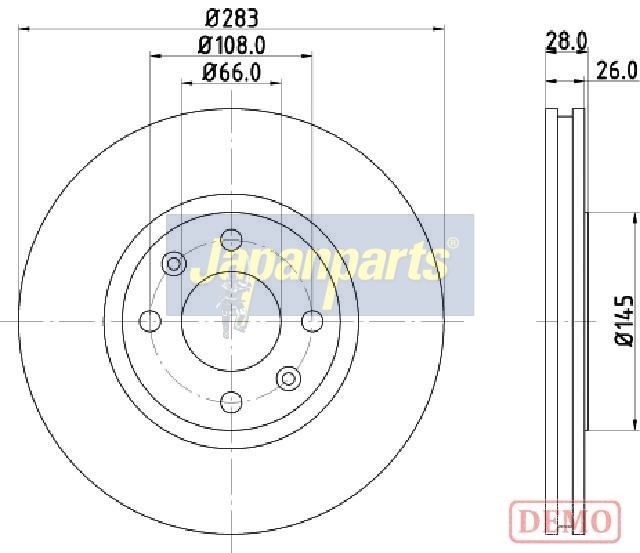 спирачен диск JAPANPARTS