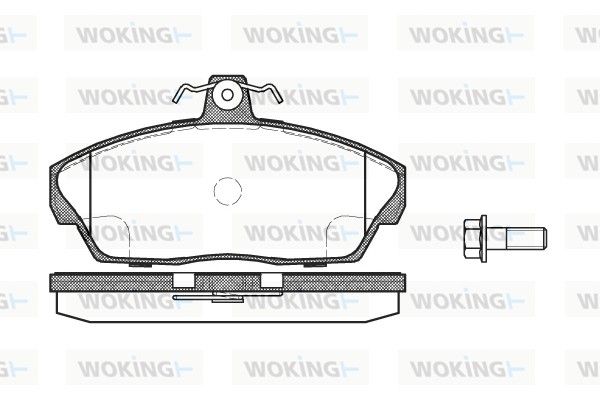 Комплект гальмівних накладок, дискове гальмо, Woking P2373.10