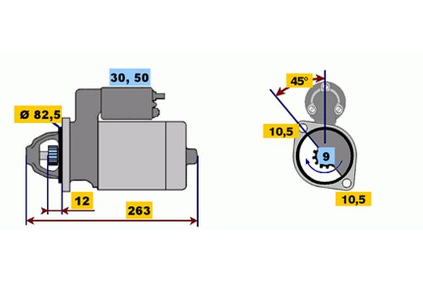 BOSCH önindító 9 000 331 430