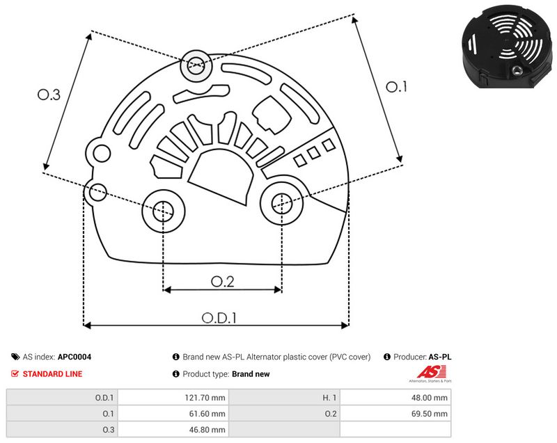 Kaitsekate, generaator, AS-PL APC0004