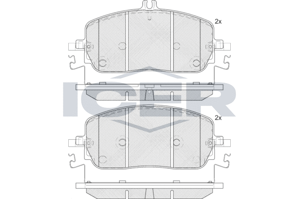 Колодки тормозные (передние) ICER