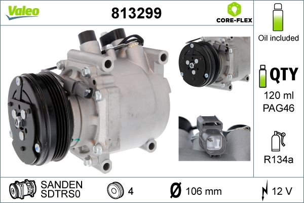 VALEO Compressor, airconditioning 813299