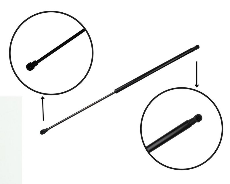 Gasveer kofferdeksel Links/Rechts maximale lengte: 624mm, sUV:210mm