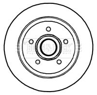 Гальмівний диск, повн., 274мм, кількість отворів 5, Borg & Beck BBD5840S