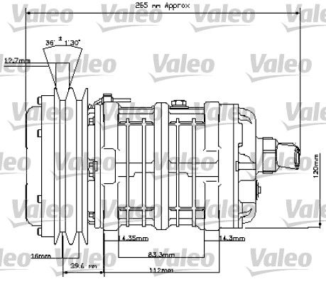 VALEO Compressor, airconditioning 815843