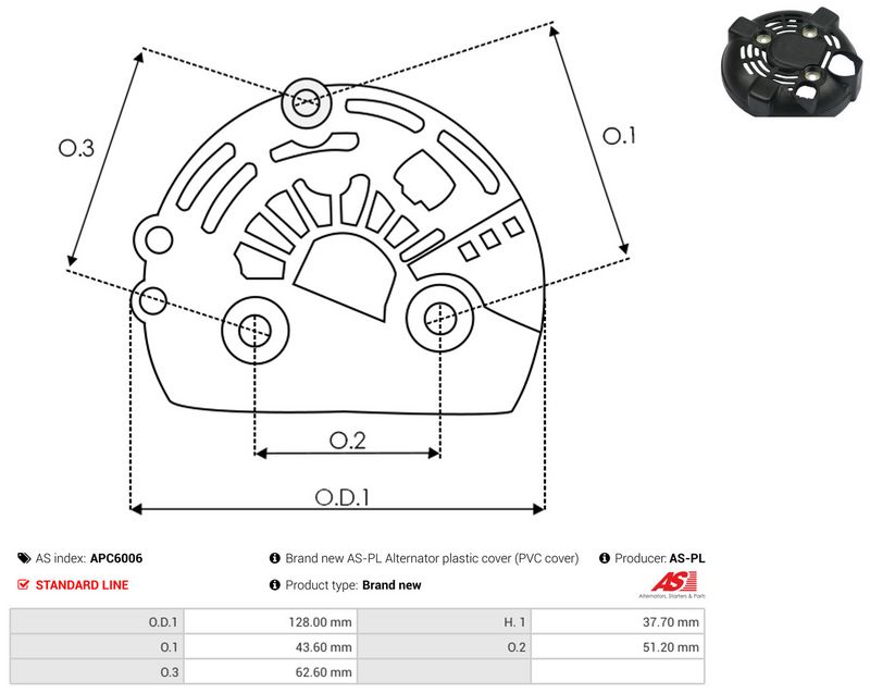 Kaitsekate, generaator, AS-PL APC6006