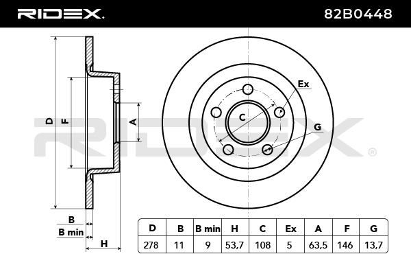 спирачен диск RIDEX