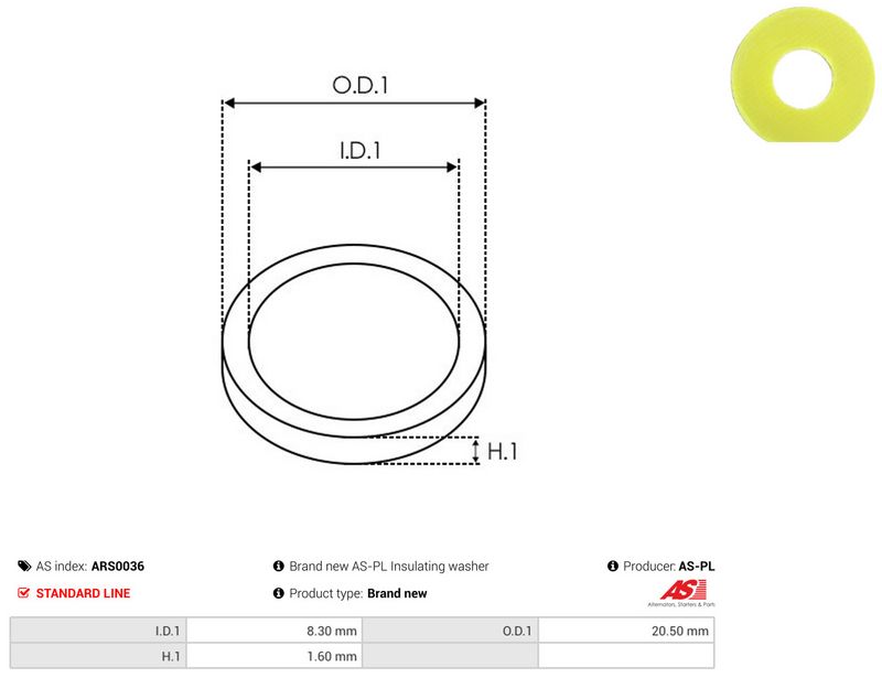 AS-PL ARS0036 Repair Set, alternator