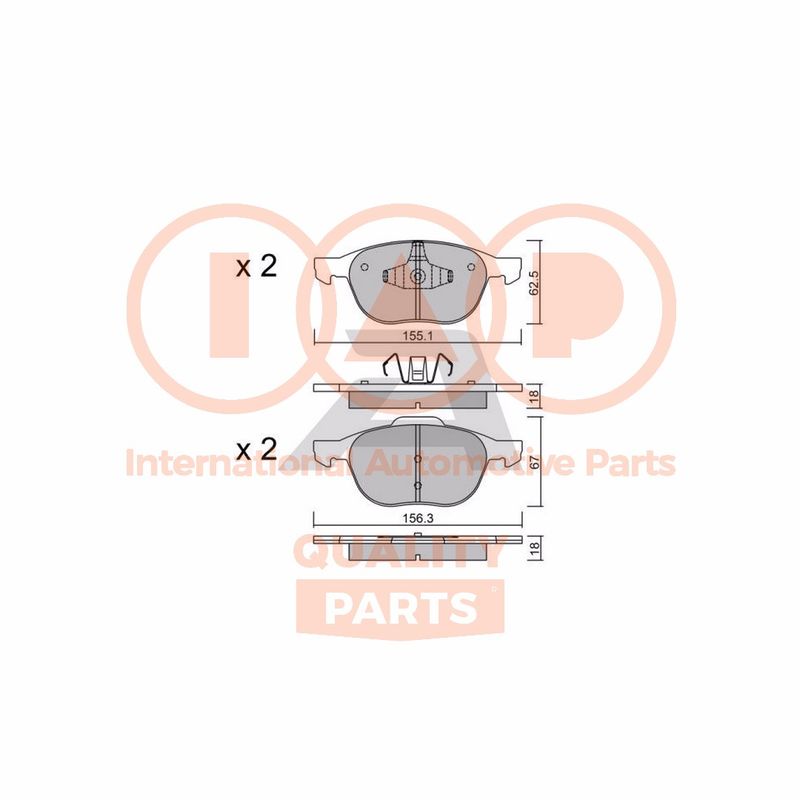 Передні гальмівні колодки FORD 2614606