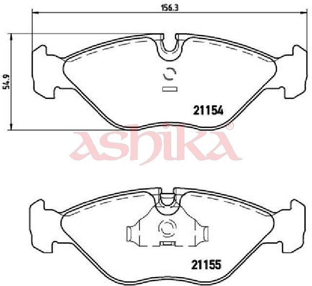 ASHIKA 50-00-0414 Brake Pad Set, disc brake