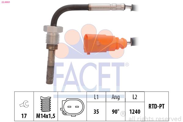 FACET Sensor, uitlaatgastemperatuur 22.0061